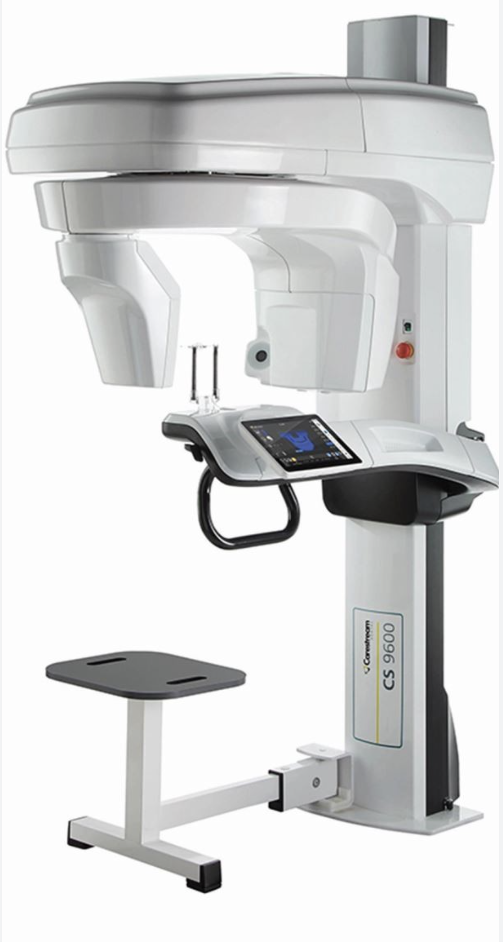 Advanced dental imaging machine with touchscreen interface.